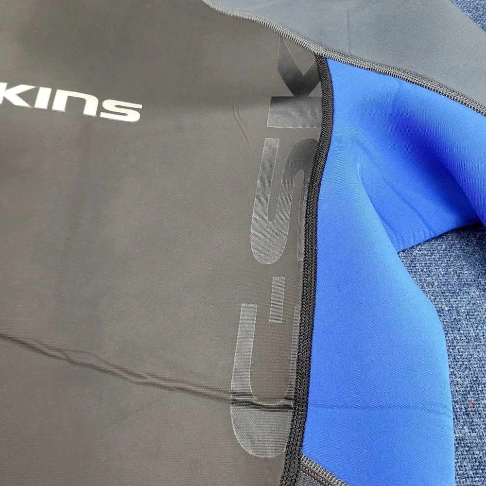 C-Skins C-Atom Wetsuit XXL Mens Blue Grey Shorty Short Sleeve Back Zip Neoprene
